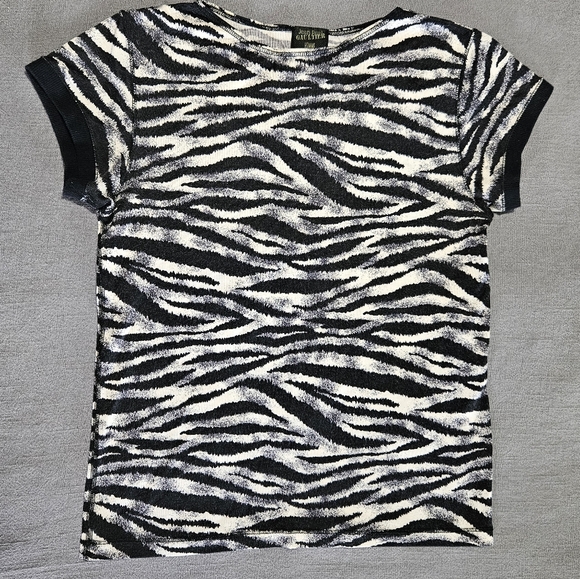 Vintage 90s Jean Paul Gaultier mens topsize small/medium zebra tiger stripes